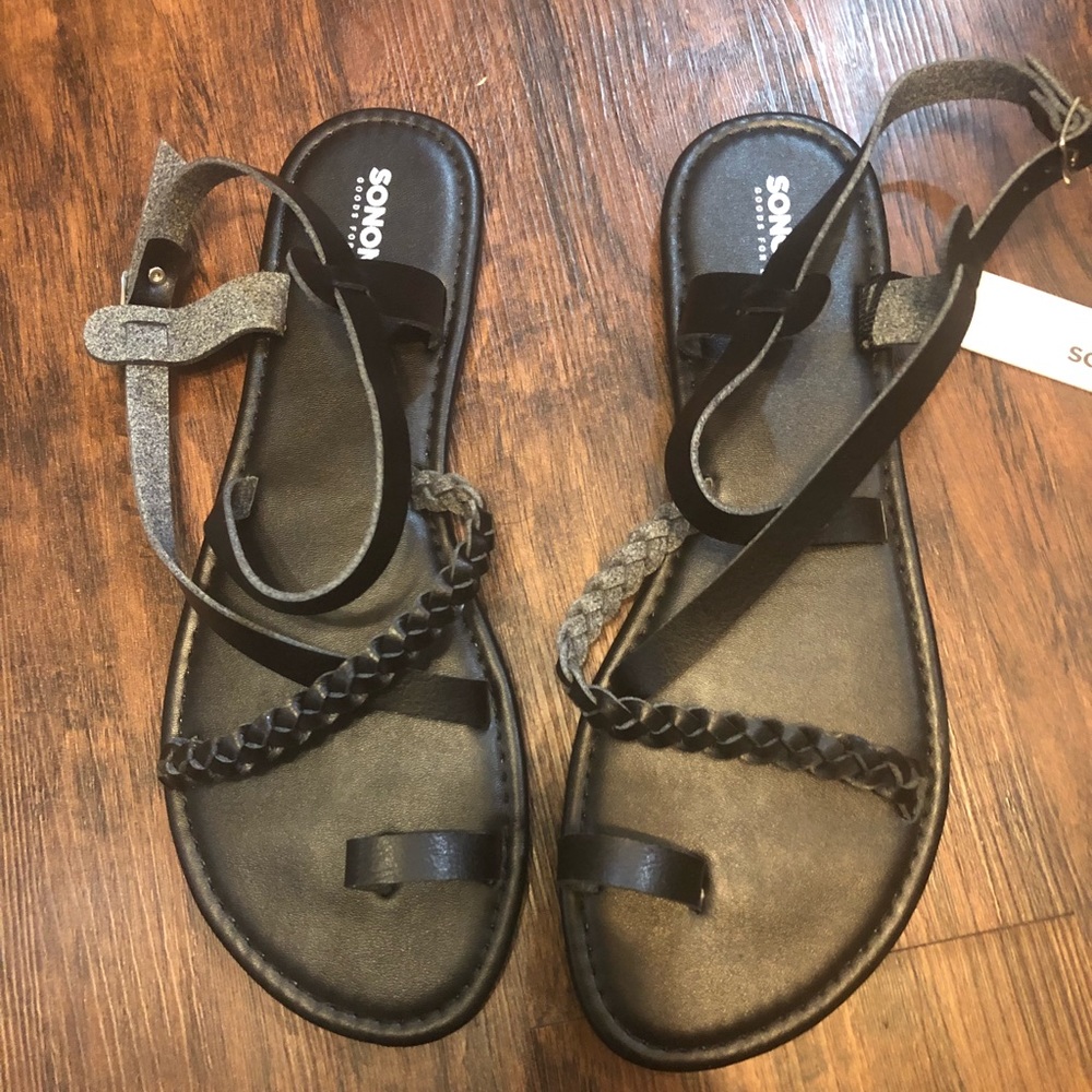 Black strapup sandals